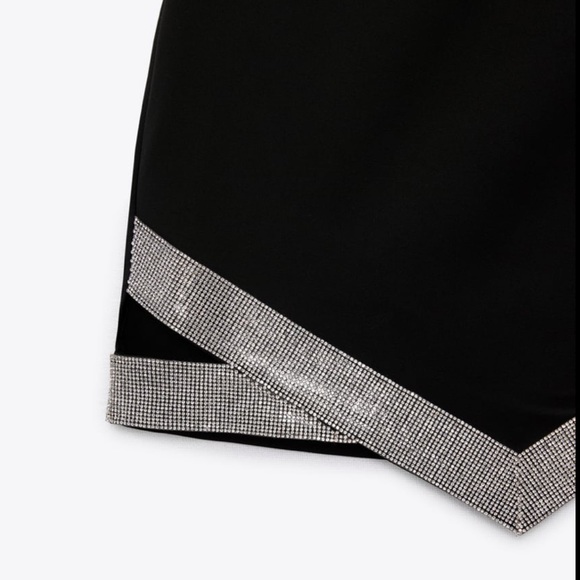 ZARA Bloggers Favorite SHINY MINI SKIRT & SPARKLY CROP TOP SET - Picture 10 of 10